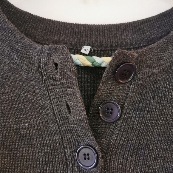 Grey Knit Henley Top - Picture 3 of 9